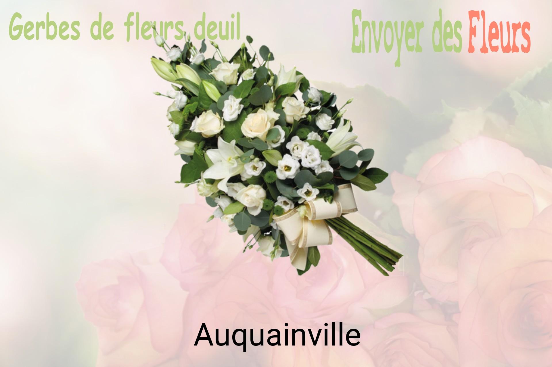 Gerbe de fleurs de deuil livrée à Auquainville